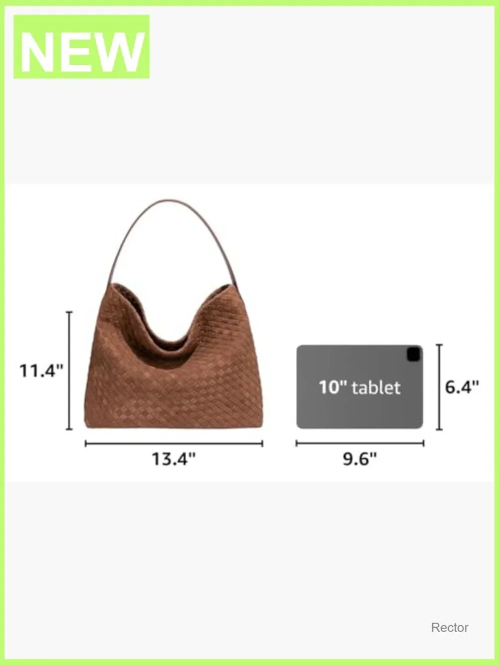 Woven Suede Shoulder Bag Hobo Tote Satchel Work Travel